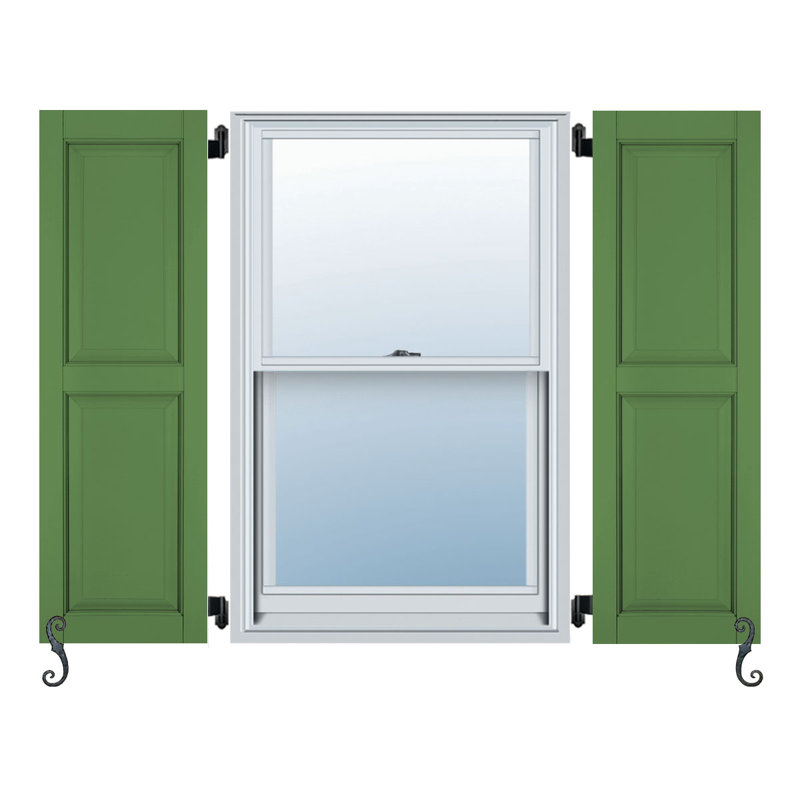 Volet à panneau surélevé Atlantic Architectural, Vert forêt, 13 po, 86 po