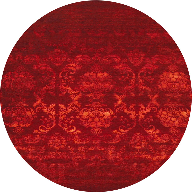 Floral Indoor Rug, Round 8'