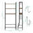 Rustic Brown Over-The-Toilet Storage Shelf with Hooks-1631513554