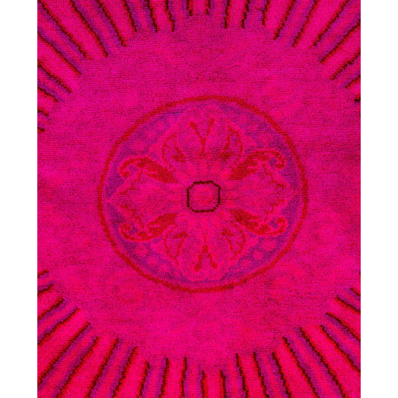 Overdyed One-of-a-Kind 8' 1" X 8' 1" Hand Knotted Area Rug
