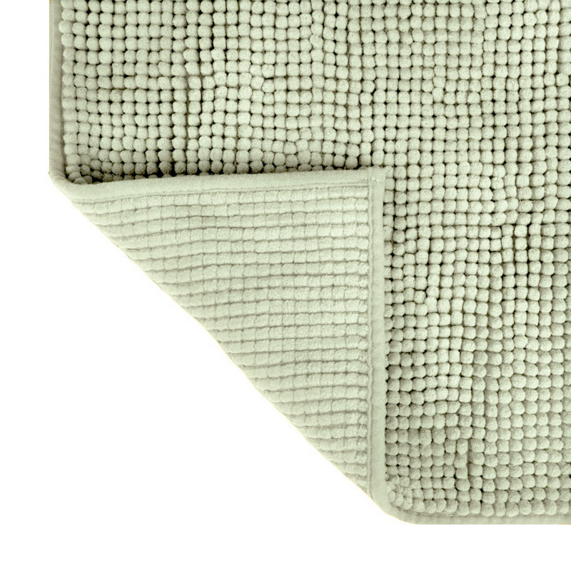 Centreville Chenille Non Slip Bath Mat, 80cm L x 50cm W, Sage Green