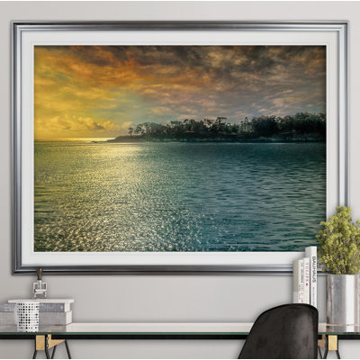 « mystic island », reproduction de peinture à l’acrylique encadrée