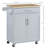 Kitchen Island Cart Rolling Trolley Cart With Drawer, Storage Cabinet & Towel Rack-1200268081