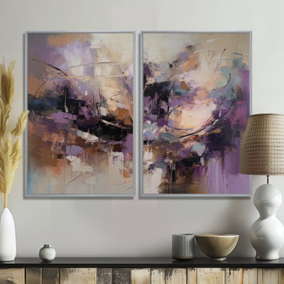 «Mauve Minimalims Enchantment» - art mural mauve