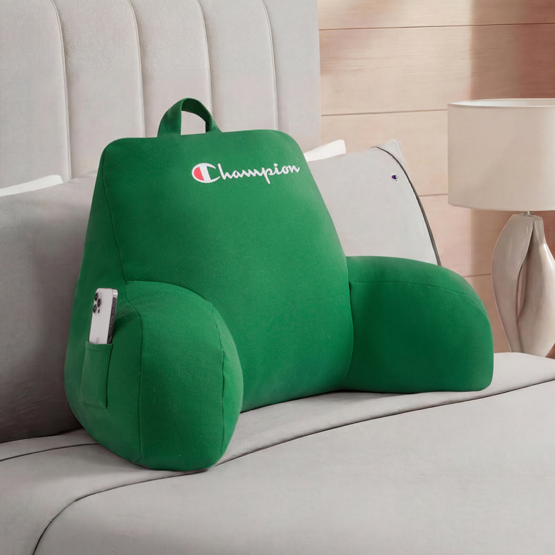 Champion Jersey Backrest Pillows, Dark Green, 34" x 18" x 18"