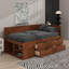 Lit de jour simple avec tiroirs et tablettes-813315602