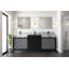 Ensemble de meuble-lavabo de 84 po Lexora Zilara noir et gris avec robinet