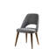 Chaise Adella - anthracite et noyer