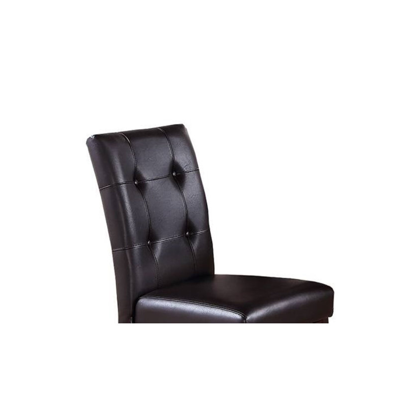 Acenni Tufted Faux Leather Upholstered Parsons Chair