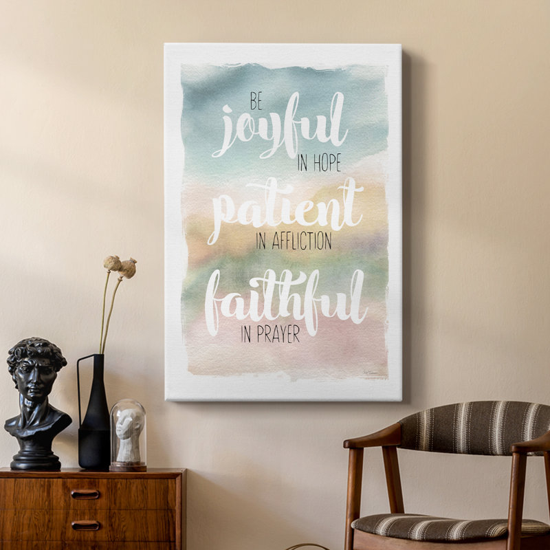 Soyez joyeux - galerie Cavas sur mesure, H 48 po x l 32 po