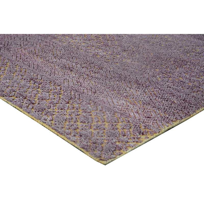 Wool Area Rug in Purple/Gold, Rectangle 8' x 10'