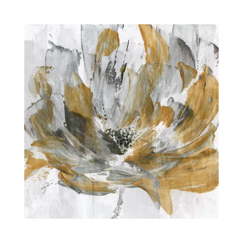 Golden Flower Power by Katrina Craven - Wrapped Canvas Print, 30.48cm H x 30.48cm W