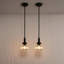 Luminaire suspendu simple avec abat-jour en verre