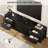 68'' TV Stand With 4 Drawers & Sliding Doors, Wave Design Wooden TV Cabinet  With Power Strip Compartment-152403860