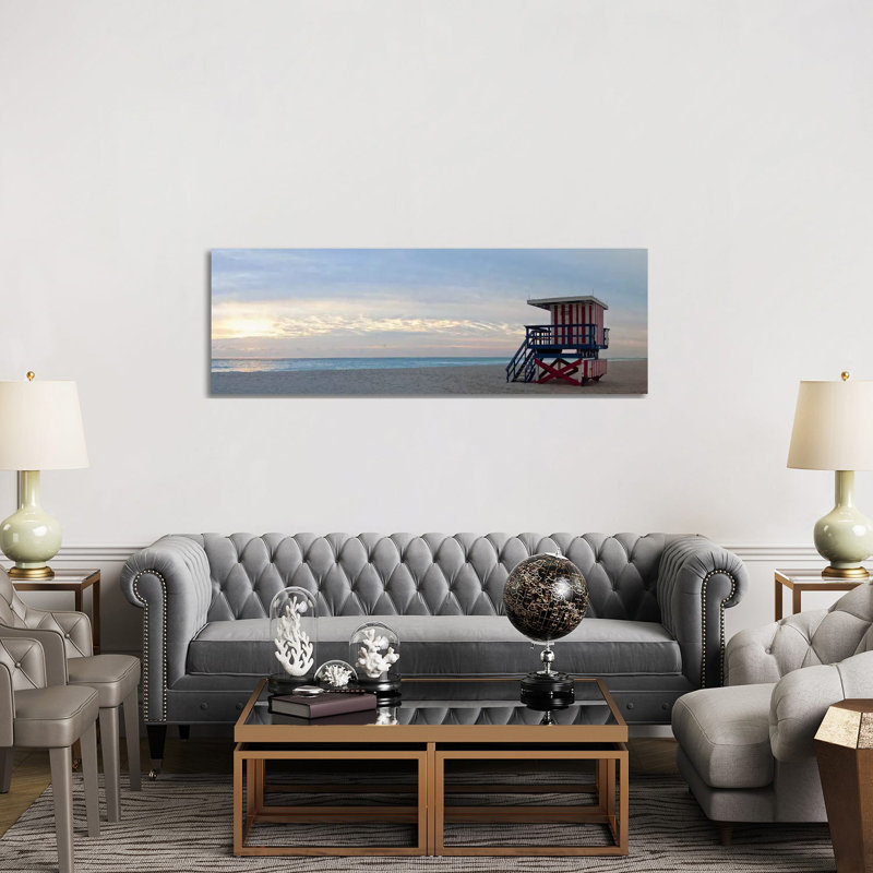 Lifeguard On The Beach, Miami, Miami-Dade County, Florida, USA by Panoramic Images - Wrapped Canvas Panoramic Print