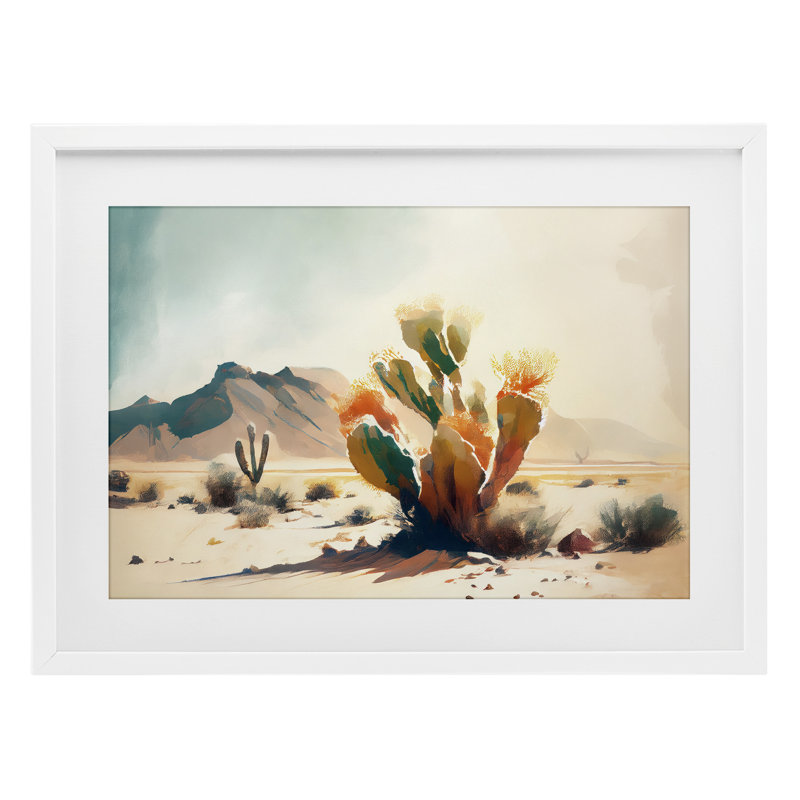 «Desert Dream at Sunrise», reproduction encadrée sous verre, conception de Titan Turner, H 14 po x l 20 po