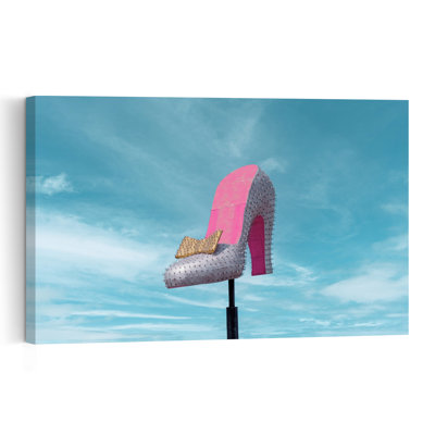 Slipper Modern Retro Vintage Palm Landscape Nature Wall Art Print 1 Piece Wrapped Canvas Wall Art