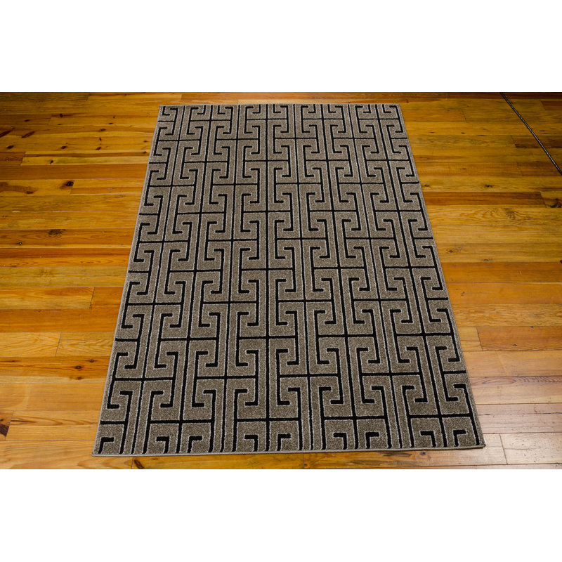 McCurtain Geometric Indoor Rug, Rectangle 3'9" x 5'9"