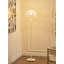 Lampe sur pied de style nordique en fer galvanisé et en rotin