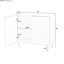 Armoire minimaliste pour la maison, tablettes réglables, motif de porte géométrique contemporain avec beaucoup de rangement, design intérieur