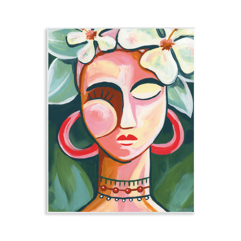 Portrait, sous les tropiques, plaque murale, design par Yvette St. Amant