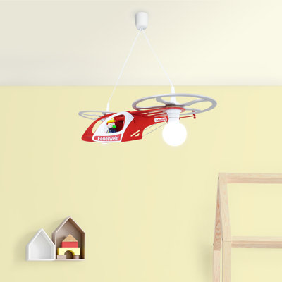 Dubay 2 - Light Red/Silver Geometric Pendant