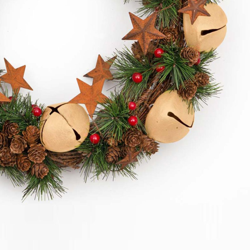 Faux PVC 15.74cm Christmas Wreath, Cream