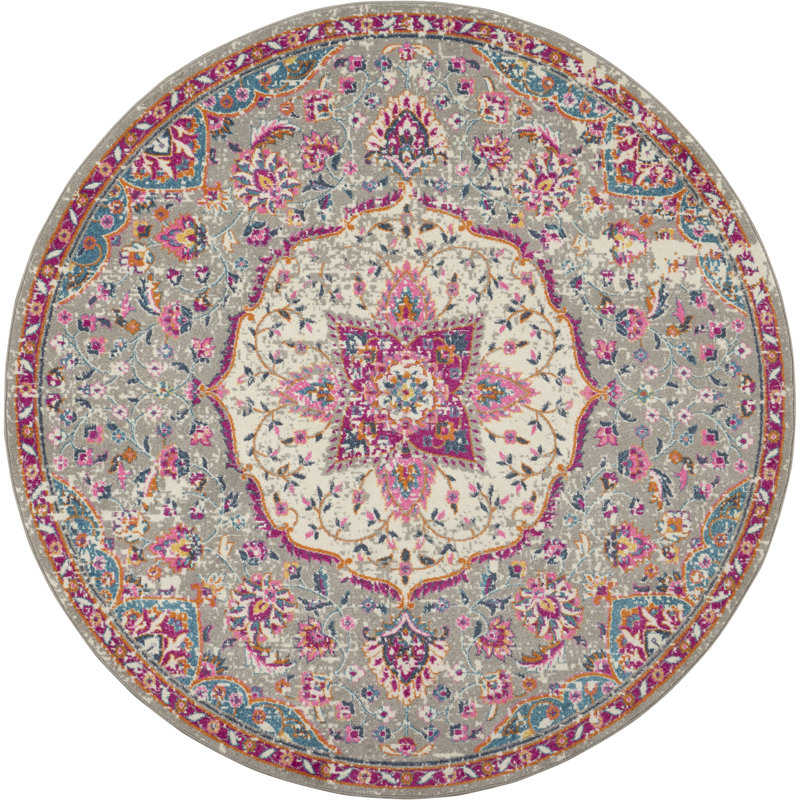 Doynton Oriental Indoor Rug, Round 8'