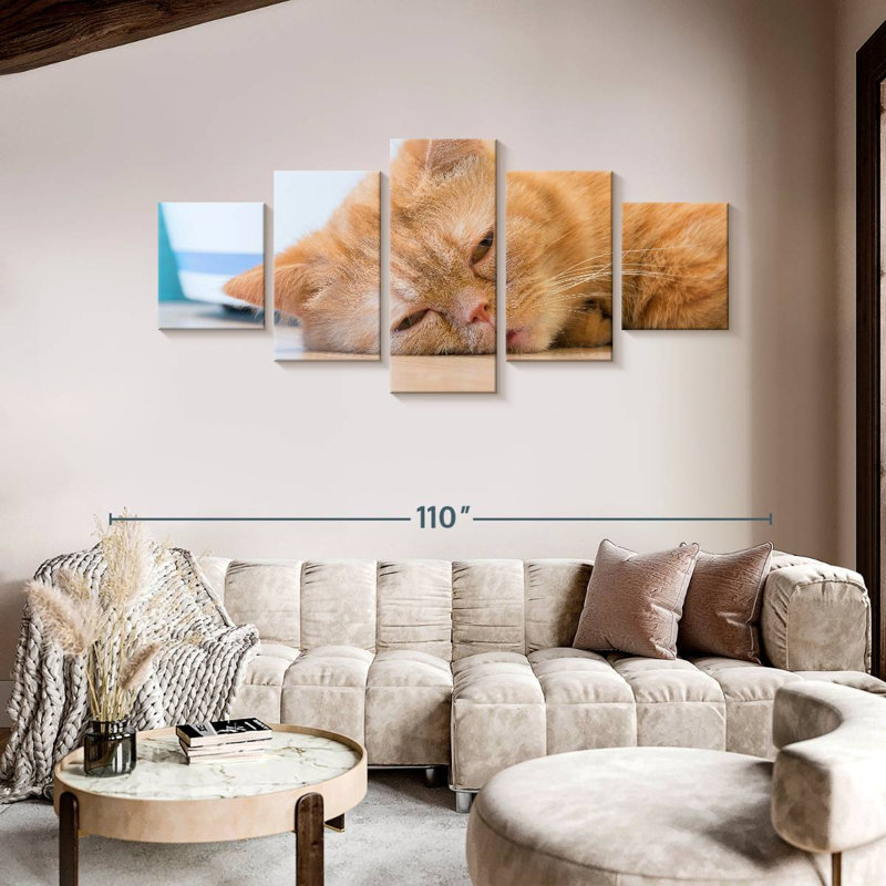 Sleeping Cat, 42" H x 92" W