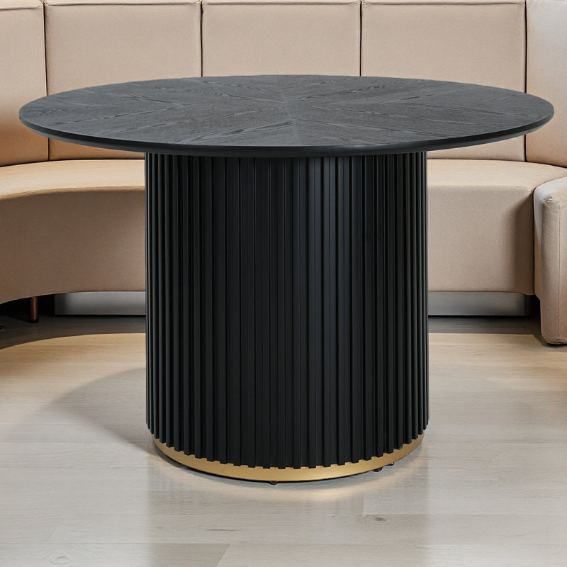 Table de salle à manger 47,25 po, Noir