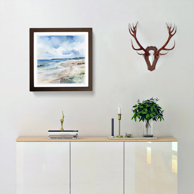 Beach Watercolour No.3 - Framed Print