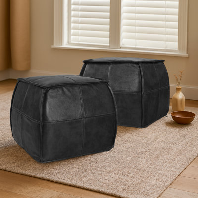 17'' H Square Pouf