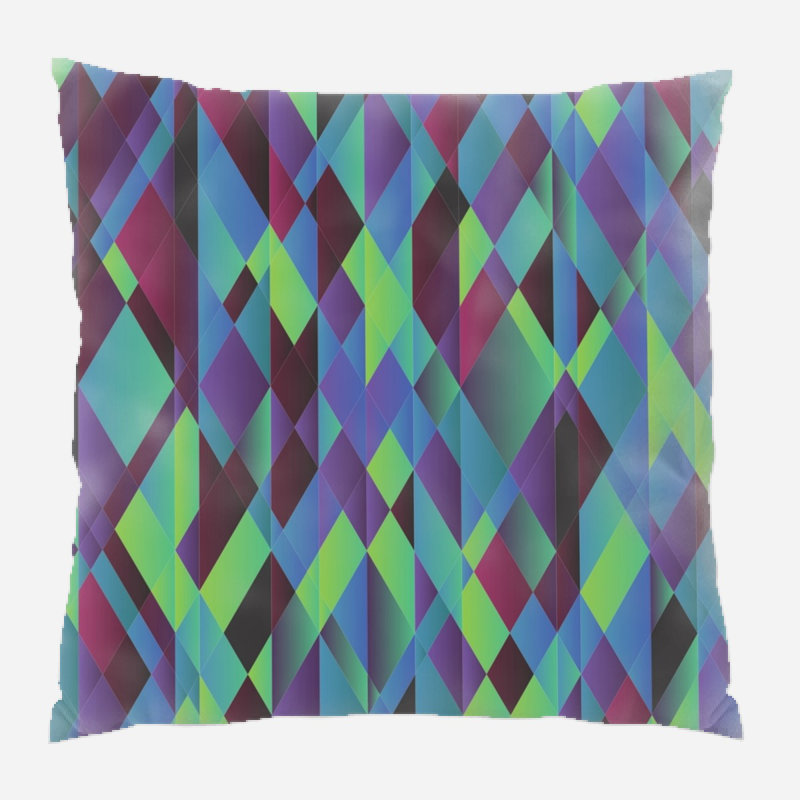 Geometric Microsuede Reversible Throw Pillow