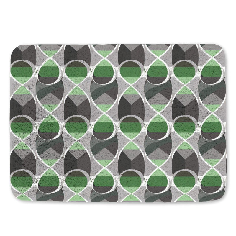 Tapis de bain géométrique abstrait pour salle de bain, L 21 po x L 34 po