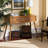 Abel Natural Brown Finished Wood 2-drawer Console Table, Mid-century Modern