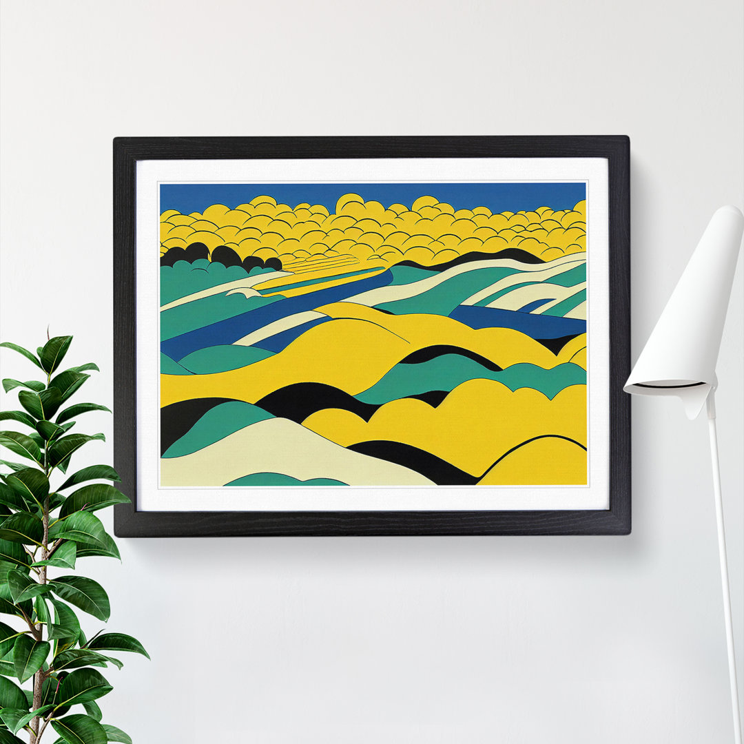 Pop Meadow Landscape - Single Picture Frame Print