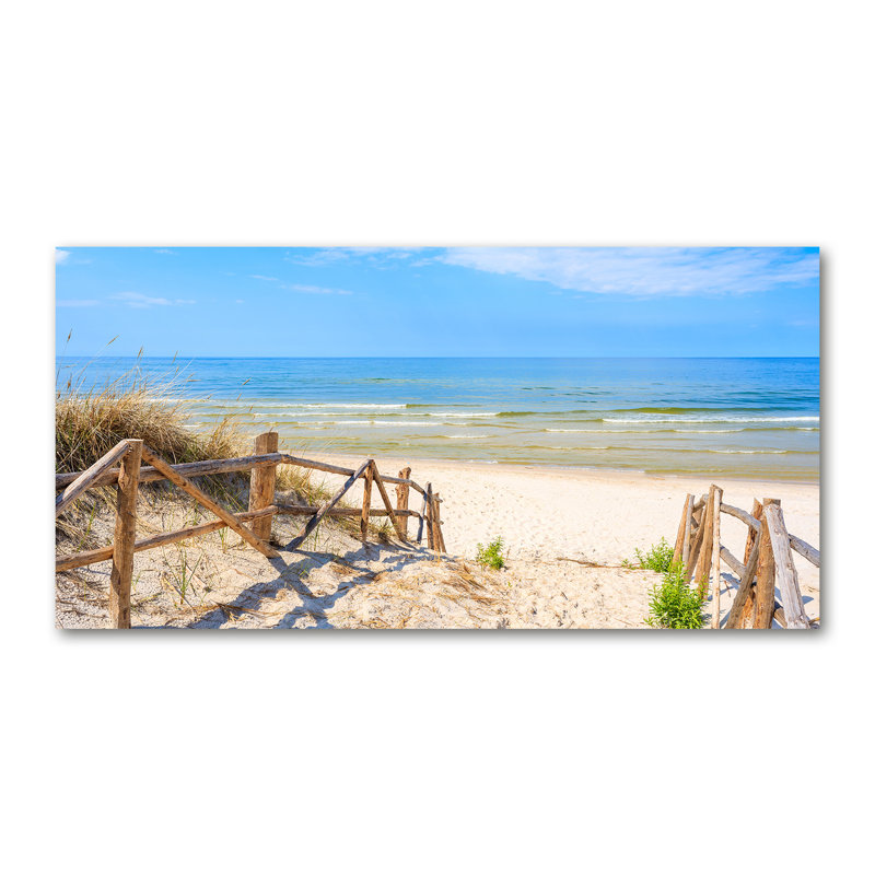 Entrance To The Beach - No Frame Print on Canvas