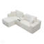 Canapé modulaire modulaire avec assise profonde, tissu en velours côtelé, porte-gobelets, ports USB, boîte de rangement et repose-pieds mobile pour le salon, aucun assemblage requis-1692742145