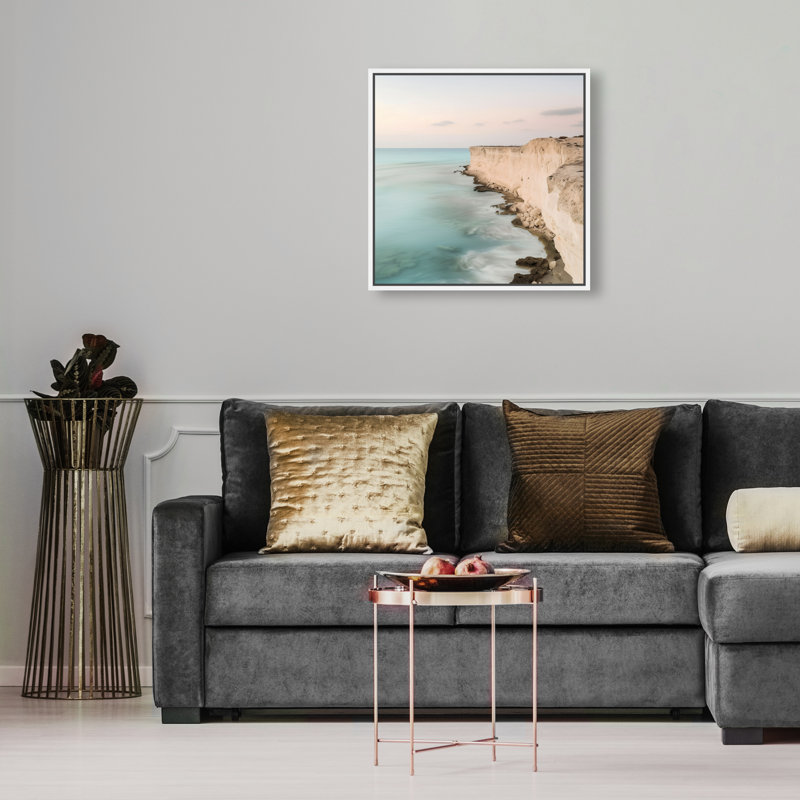 Coastal Edge I Print by Oliver Gal, 17" H x 17" W, White Floater Frame