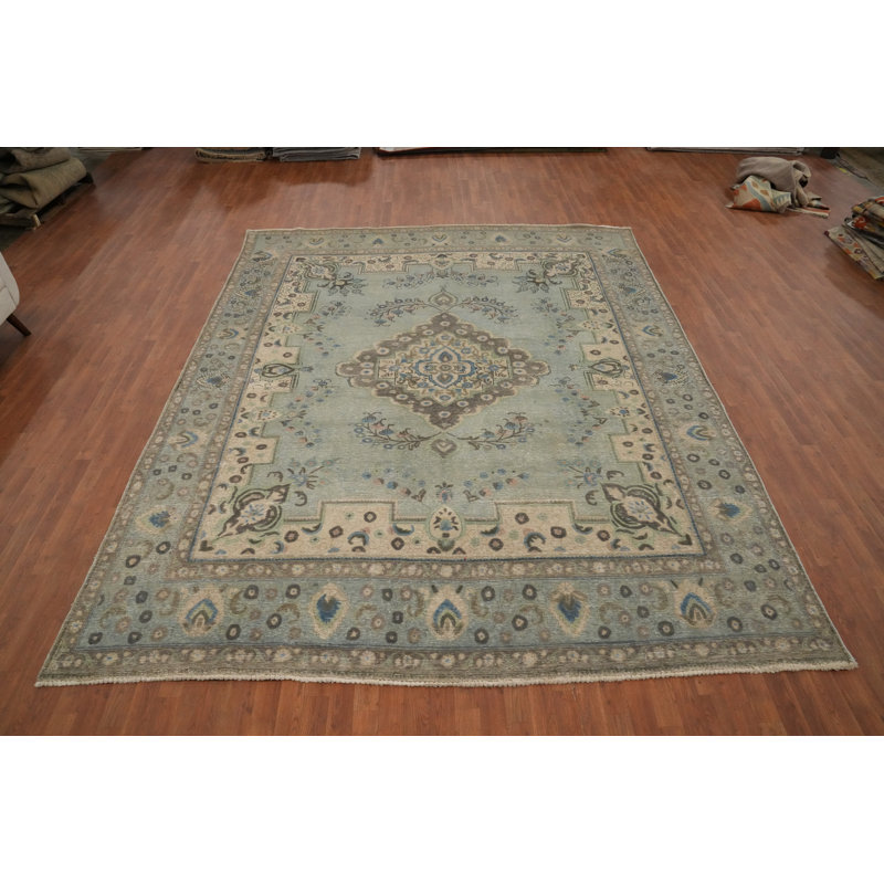Tapis traditionnel en laine fait à la main 10 x 12