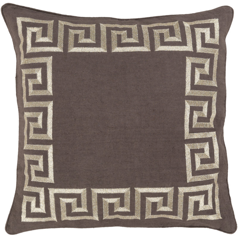 Coussin Lin, Anthracite, H 22 po x l 22 po x P 4 po, Duvet