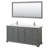Deborah 72 " W Freestanding Standard Double Vanity Bathroom Vanity With Marble Top with Mirror-51712411-51712407-80209400