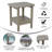 Fitzgibbons Commercial Grade All-Weather Adirondack Style Patio Side Table-1037272208