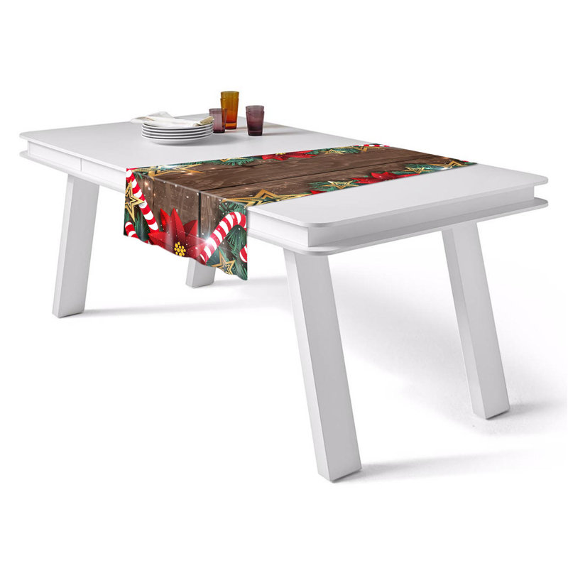 Tapis de couloir en polyester brun / rouge / vert 1 pi 4 po x 4 pi 7 po Mikel