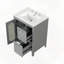 Meuble-lavabo de salle de bain avec porte à deux tiroirs et tablette réglable-1670867545