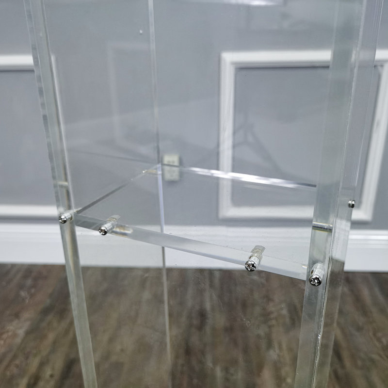 Clear Acrylic 42.5" Tall Church Pulpit Lectern with Shelf