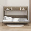 Lit escamotable mural en bois simple TG avec tablette de rangement, lumière DEL, station de charge USB