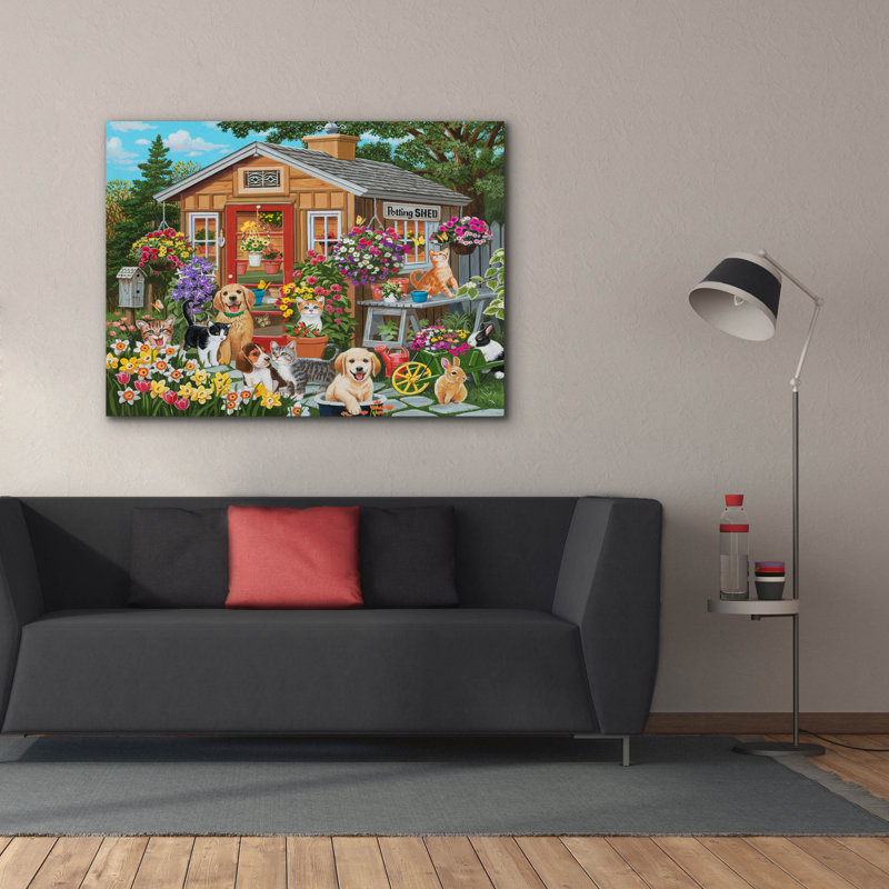 «Backyard Potting Shed» par William Vanderdasson, H 40 po x l 54 po x P 1,5 po