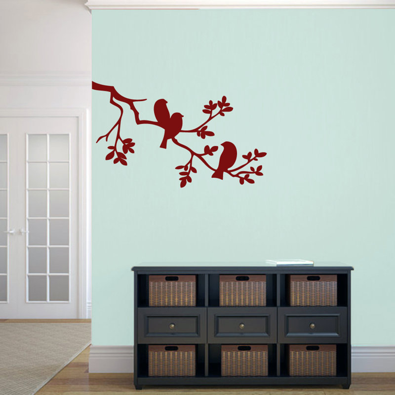 Adhésif décoratif «Birds on a Branch», Canneberge