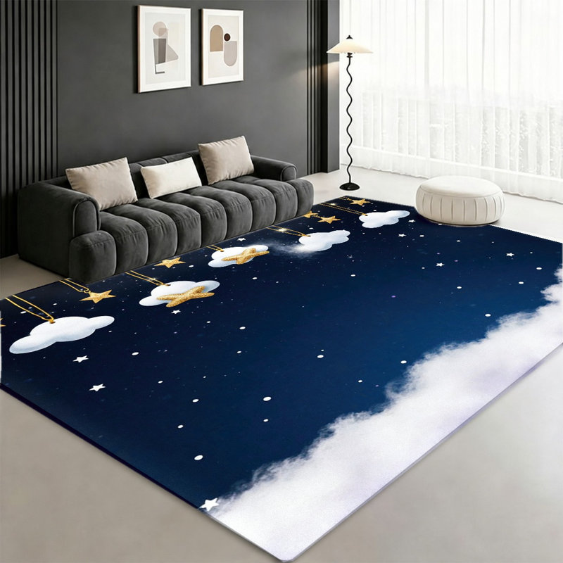 Tapis nuage Dream Star Night Sky, Rectangle 8 pi 2 po x 5 pi 11 po (250 x 180 cm)